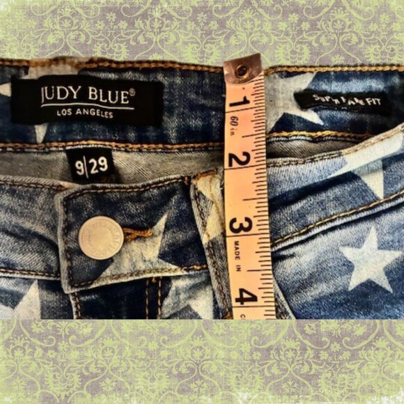 Judy Blue Women's Star Bellbottoms Wide Leg Jeans Size 29 - Picture 8 of 11